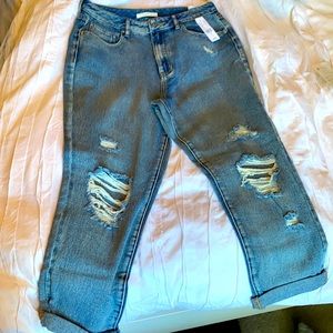 Pacsun Mom Jeans 29 NWT blue ripped